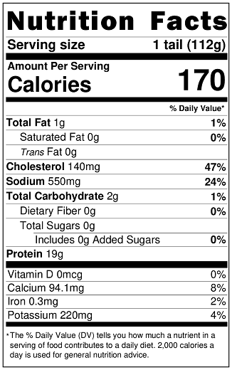 Old Nutrition Label