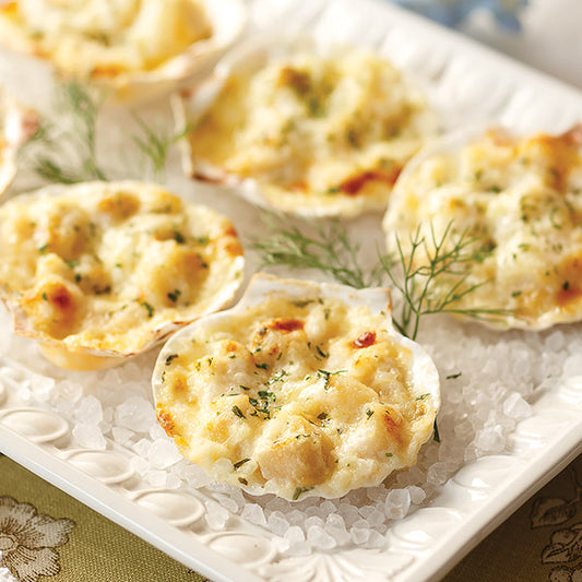Scallops Au Gratin in Shell