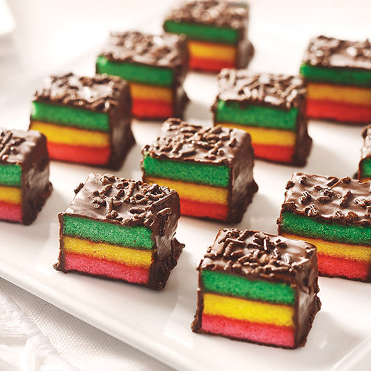 Italian Rainbow Mini Cakes